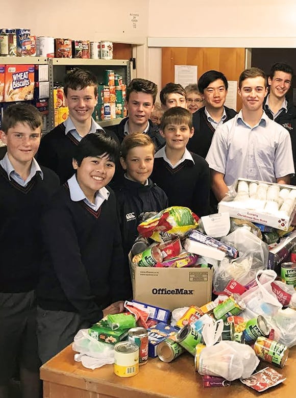 Hutt International Boys donating good for Christmas December 2016-resource